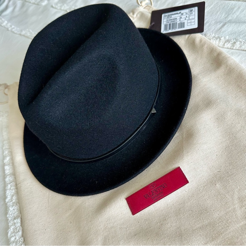 Valentino Elegant Black Fedora